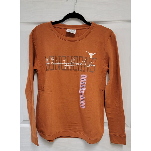 Champion Tops - Texas Longhorns Long Sleeve Pull Over Shirt Women's Size S Orange
